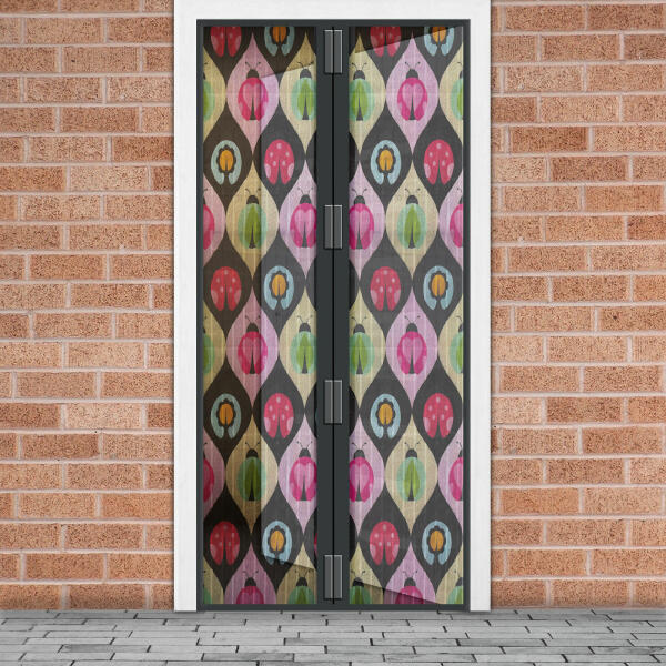 Mágneses függöny ajtóra bogaras 100x210 cm 11398R
