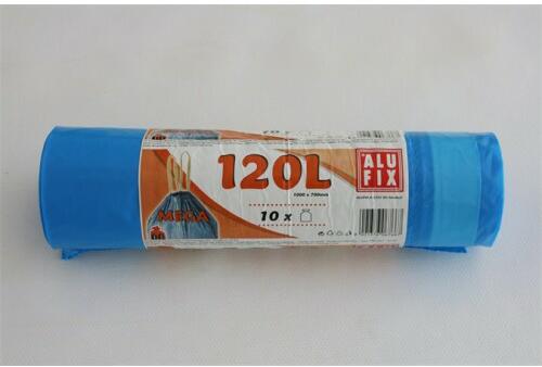 Szemeteszsák 120l zárószalagos (kék) extra erős HDPE 10db Alufix 30mic (MSZ120DUNI)
