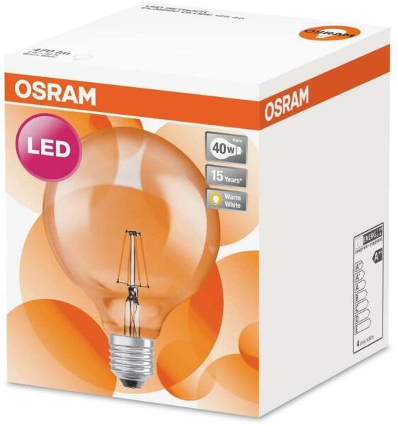 LED Izzó RETROFIT E27/4W/230V 2700K - Osram P224896 (P224896)