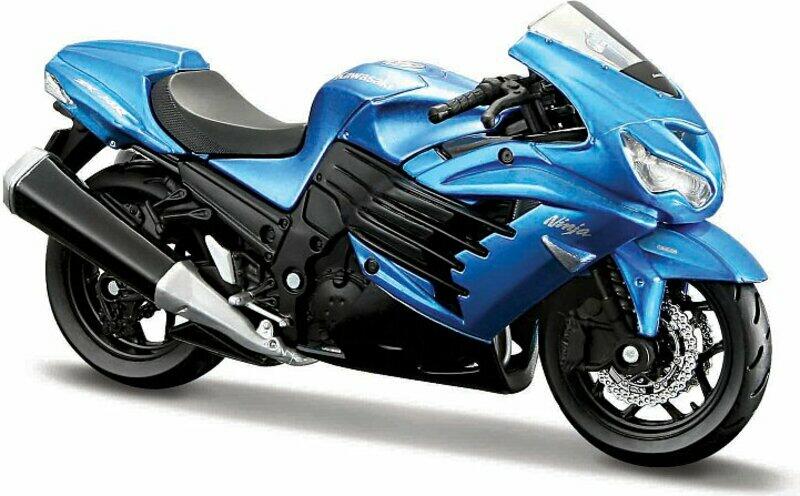 morimori0614　1 Maisto Mașină - Motocicletă, Kawasaki Ninja® ZX-14R, 1: 18