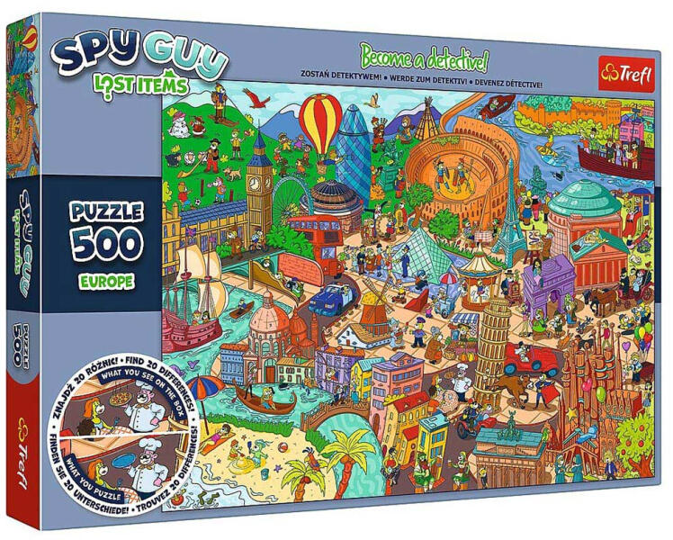 Spy Guy - Európa nyomozós képkereső puzzle 500 db-os (37481)