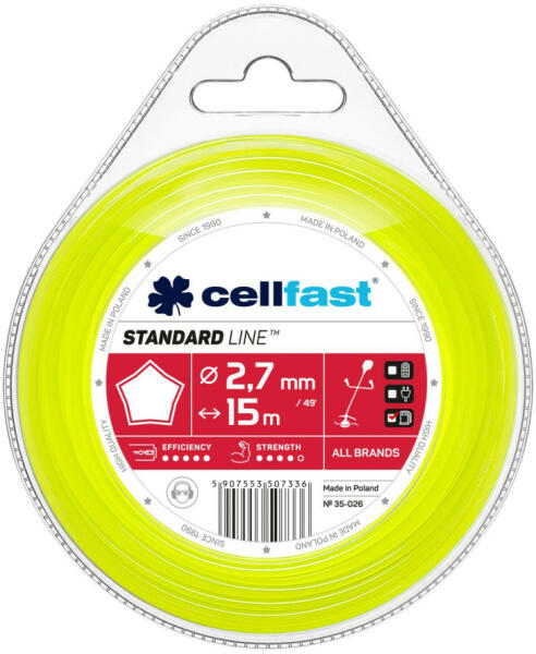 STANDARD damil fűkaszákhoz - csillag profillal 2, 7 mm x 15 m