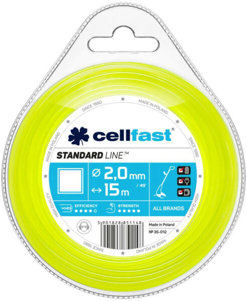 STANDARD damil fűkaszákhoz - négyzet profillal 2, 0 mm x 15 m
