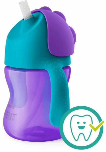 Avent Bendy szívószálas lila 200 ml (SCF796/02)