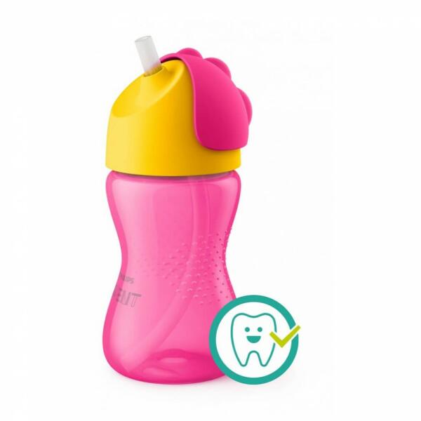 Avent Bendy szívószálas rózsaszín 300 ml (SCF798/02)