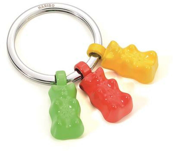 Haribo kulcstartó 3 charm dísszel TROHBK03CO