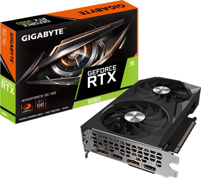 GIGABYTE GeForce RTX 3060 WINDFORCE OC V2 12GB GDDR6 192bit