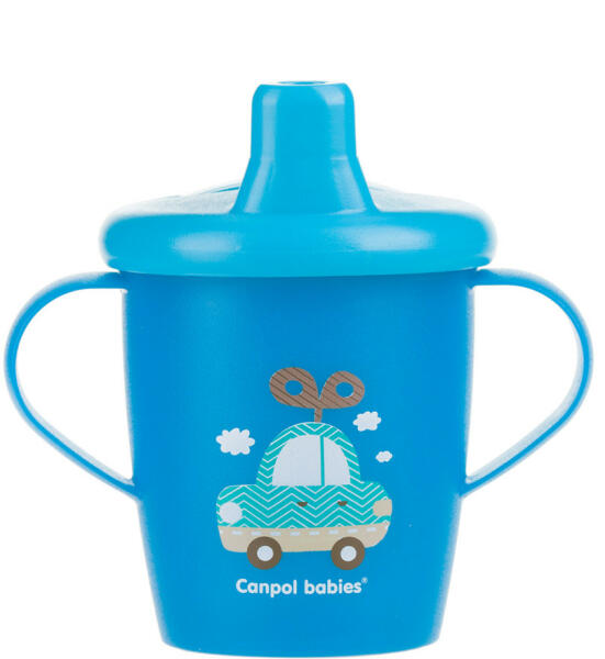 Csöpögésmentes kemény ivócsőrrel kék 250 ml