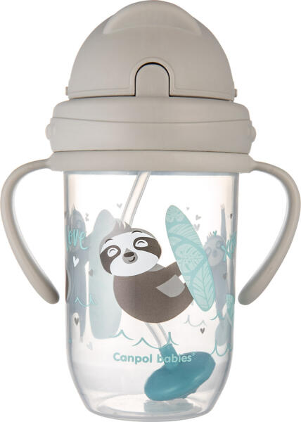 Exotic Animals szívószállal és súllyal szürke 270 ml