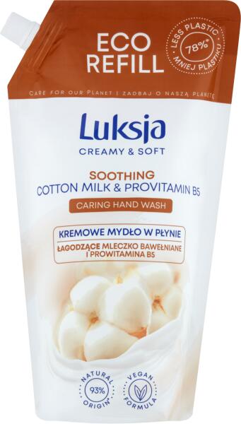Creamy & Soft folyékony szappan nyugtató pamuttejjel B5 provitaminnal 900 ml
