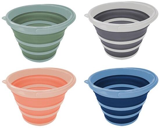 Vödör 10L összecsukható 32x25, 5 / 5, 5cm 540gr, 4 színben