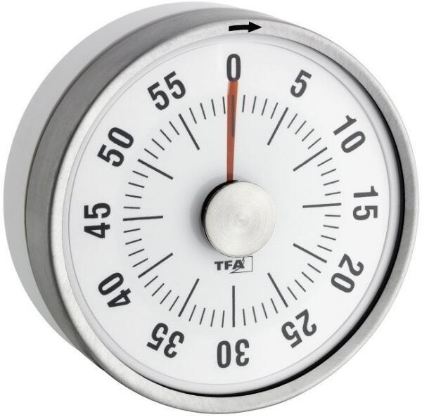 TFA38.1028. 02 mechanikus időzítő - PUCK - fehér (TFA38.1028.02)