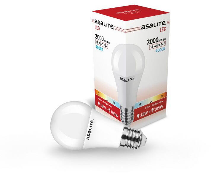 LED Izzó A65 gömb E27 18W 4000K (2000 lumen) (ASAL0311)
