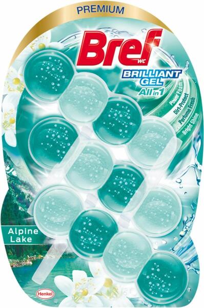 Brilliant Gel Alpine Lake WC-frissítő 3x42 g