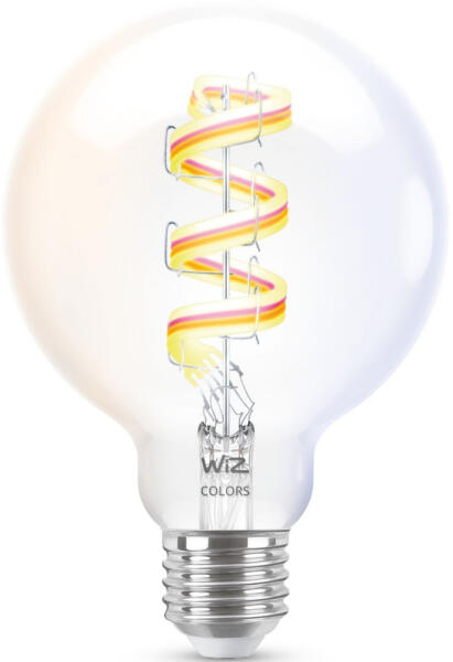 WiZ okos E27 filament LED, 2200-6500 K, 40 W izzó helyett (RGBW) (929003267201)