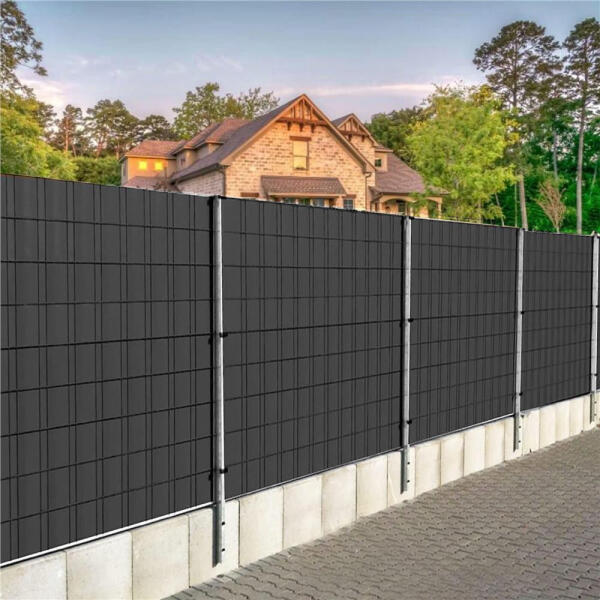 Kerítésbe fűzhető, belátásgátló kerítés szalag, antracit, 4, 75cm X 35m, 450 g/m2