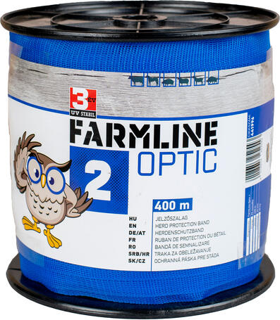 Optic 2 kék jelzőszalag (Hossz: 400 m | Átmérő: 20 mm | Szakítószilárdság: 80 kg | Anyaga: PE monofile)