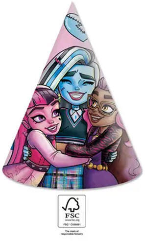 Monster High Parti kalap, csákó 6 db-os FSC (PNN95711)