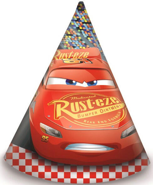 Disney Cars 3, Verdák Parti kalap, csákó 6 db-os (PNN87803)