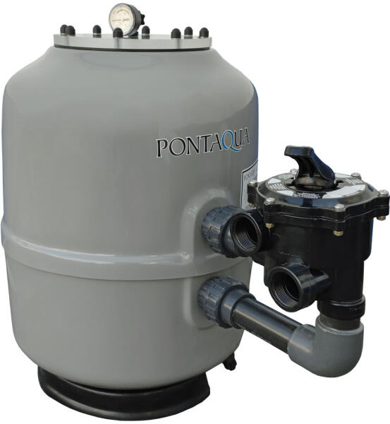 Homokszűrő PONTAQUA poliészter D500S 10m³/h plexi tető (SZI_100) - aqualing