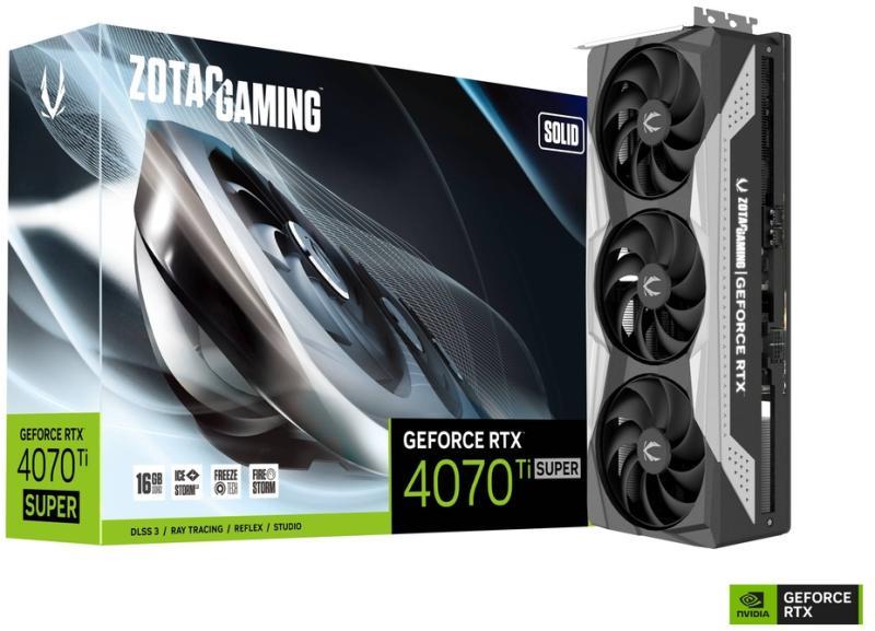 ZOTAC GeForce RTX 4070 Ti SUPER Solid 16GB (ZT-D40730R-10P) Placa