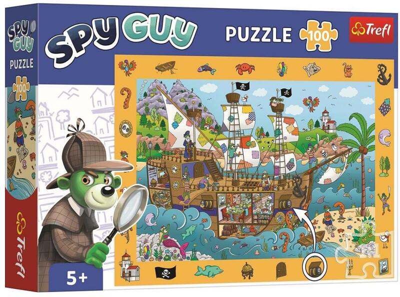 Spy Guy - Kalózhajó nyomozós képkereső puzzle 100 db-os (15594)