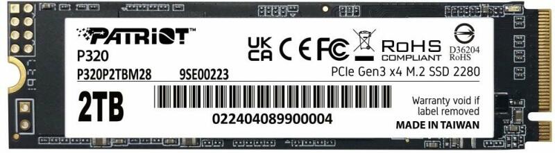 新品 PATRIOTMemory NVMe SSD 512GB PCle Patriot P320 512GB M.2 (P320P512GM28) (Solid State Drive SSD