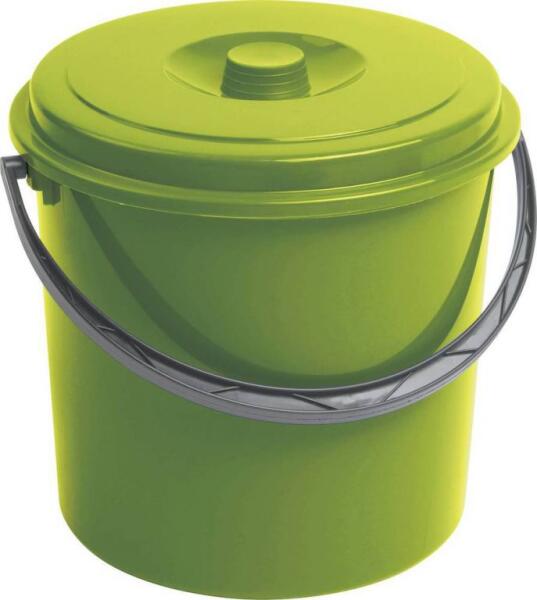 Vödör fedeles 16 L zöld (235238)