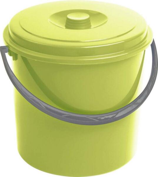 Vödör fedeles 10 L zöld (235231)