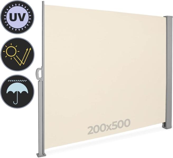 Behúzható oldalsó napellenző 200 x 500 cm bézs (SMRKS05-200bg)