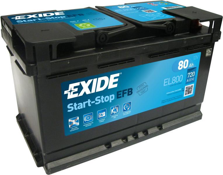 Exide Stop-Start EL800 80Ah 720A right+ (EL800) vásárlás, Autó akkumulátor  bolt árak, akciók, autóakku árösszehasonlító