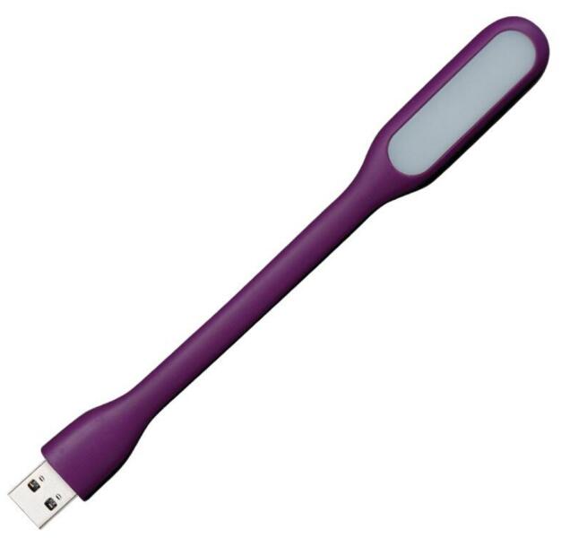 Mini USB LED lámpa, hidegfehér, lila színű (USB Light) (1628)