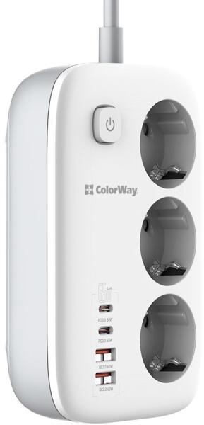 3 Plug + 4 USB Switch (CW-CHE34PDW)