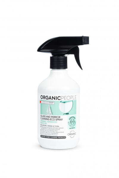 Organic People öko ablak- és tükörtisztító spray bio fermentált fehér teával 500 ml - delfinbuvar