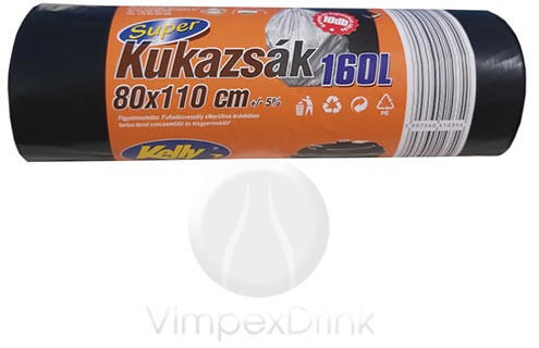 Super Kukazsák 160 liter 30my 10db - delfinbuvar