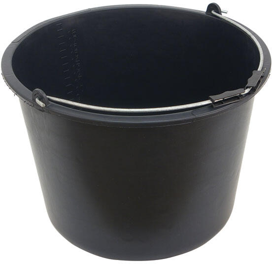 habarcsos vödör; 20 liter, fekete, műanyag (5902455505282) (5902455505282)
