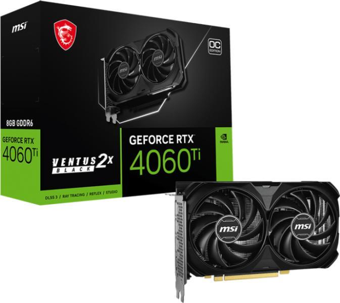GeForce RTX 4060 Ti VENTUS 2X BLACK E1 OC 8GB