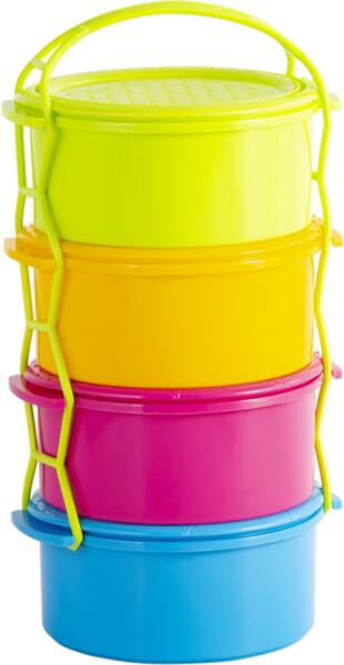 Ételhordó 4 részes színes szett 52/s