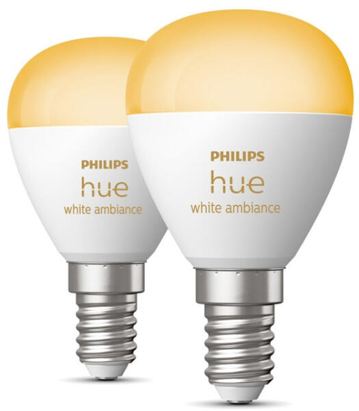 Hue E14 5.1W White Ambiance Philips-8719514491168 led fényforrás 2db szett (8719514491168)