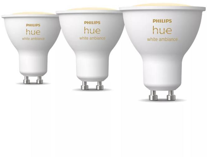 Hue GU10 4.2W White Ambiance Philips-8720169230095 3db szett led fényforrás (8720169230095)