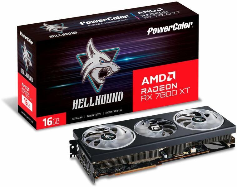 Radeon RX 7800 XT Hellhound OC 16GB GDDR6 (RX7800XT 16G-L/OC)
