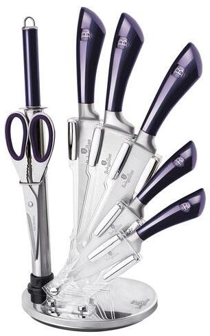 8 részes késkészlet akril állvánnyal Purple Eclipse Collection BH/2670 (BH/2670)