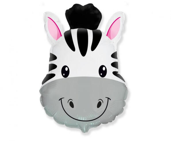 Fólia lufi mini, Zebra fej, 14