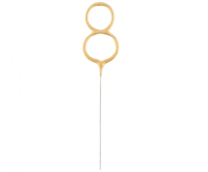 Gold, Arany 8-as csillagszóró 17 cm (MLG123159)