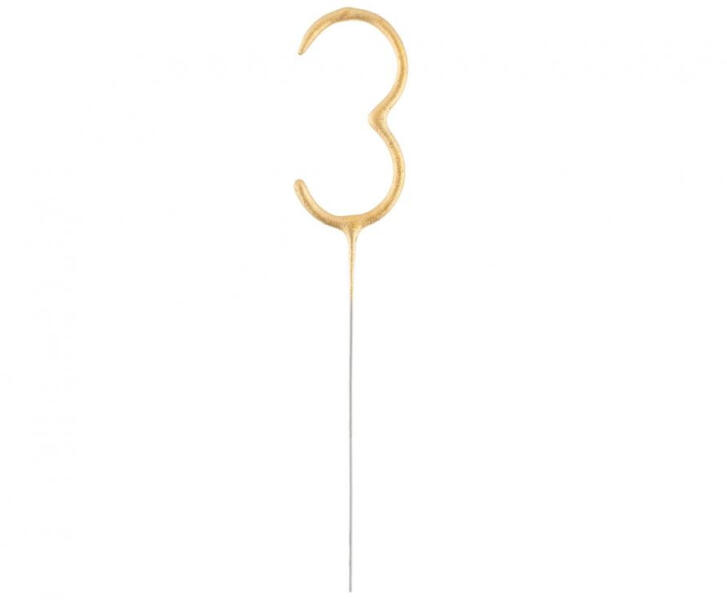 Gold, Arany 3-as csillagszóró 17 cm (MLG123104)