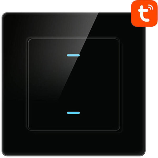 Smart Light Switch WiFi Avatto N-TS10-B2 2 Way TUYA (black) (N-TS10-B2) - mi-one