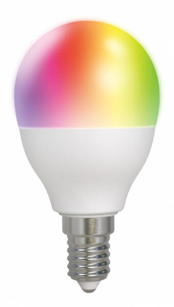 Deltaco SMART HOME SH-LE14G45RGB WiFi, G45, E14, 5W, RGB, fehér, szabályozható Izzó (SH-LE14G45RGB) - mi-one