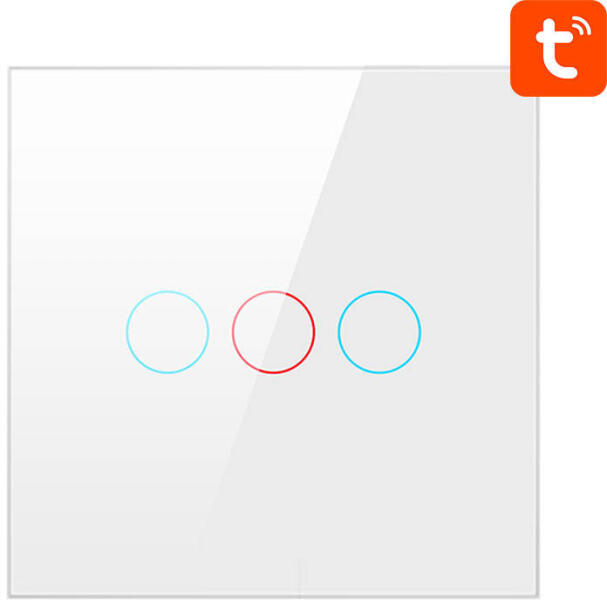 Smart Light Switch ZigBee Avatto ZTS02-EU-W3 3 Way TUYA (white) (ZTS02-EU-W3) - mi-one