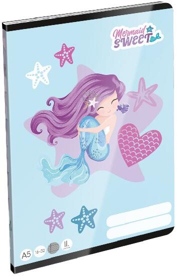 Mermaid Sweet A5 16-32 lapos 2. osztályos vonalas füzet (20804)