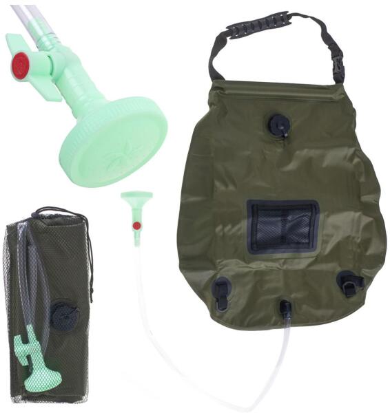Szolár kemping terepi túrazuhany 20l xxl hőmérővel (KX4993)